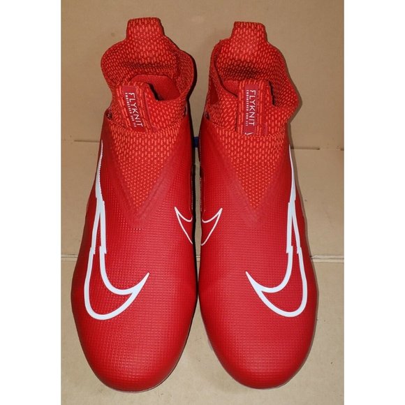 NIKE ALPHA MENACE ELITE 3 FLYKNIT FOOTBALL RED MEN\'S SIZE 10 NEW